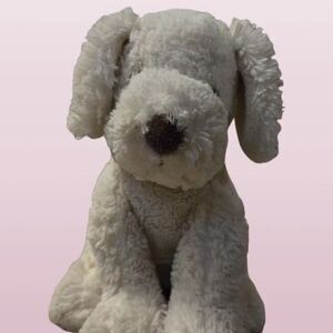 NAP  Brookstone Puppy Dog Cream Stuffed Animal Toy